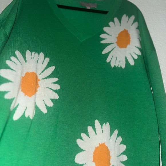 Laurie Felt | Cashmere Blend Daisy Print Sweater size M 🌼 - Picture 3 of 6